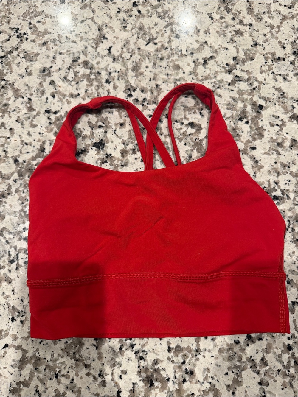 lululemon athletica Red Strappy Medium-Support Sports Bra